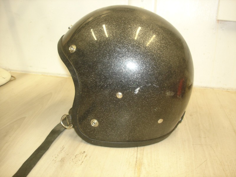 Vintage LSIblack with silver metalflake helmet used