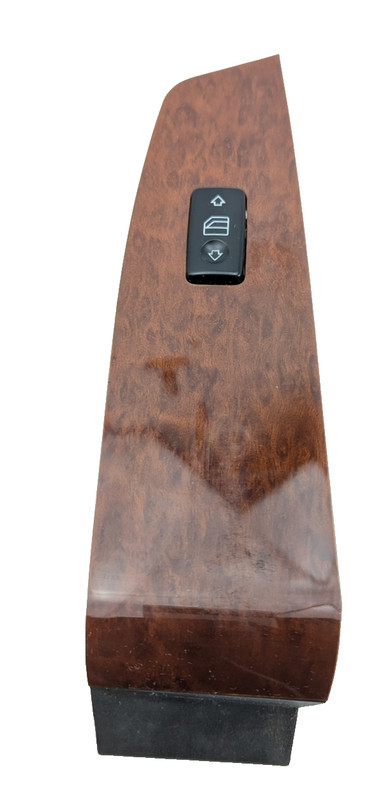 03-06 Mercedes W220 S55 AMG Front Right Side Door Window Switch Trim Bezel Wood