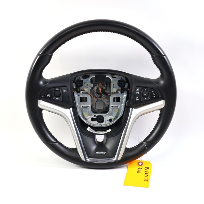 2012-2015 Camaro SS Black Leather Steering Wheel GM 22790902 Manual USED
