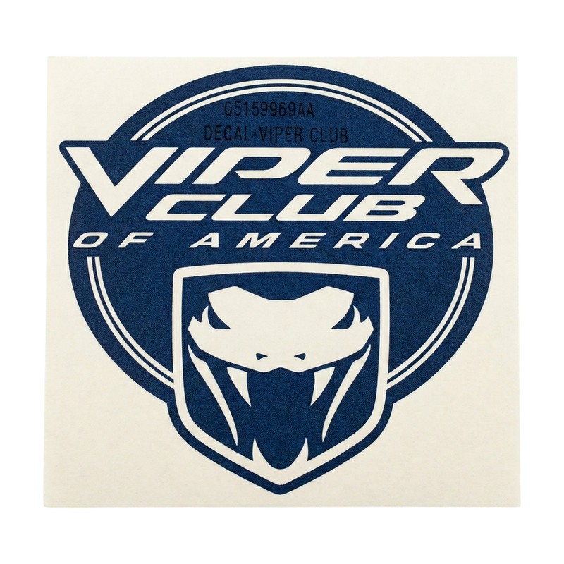 Dodge VIPER CLUB OF AMERICA Decal 5159969AA RAM SRT-10 MOPAR OEM Factory