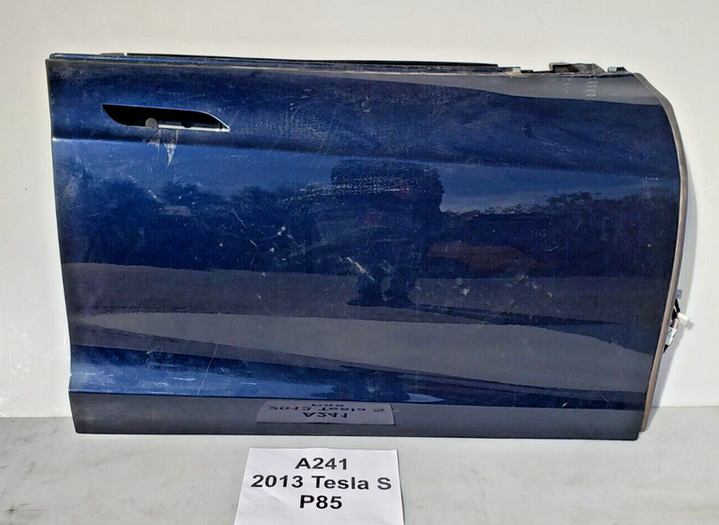 ✅ 12-16 OEM Tesla Model S Front Right Passenger Door Shell Panel Blue PMMB*