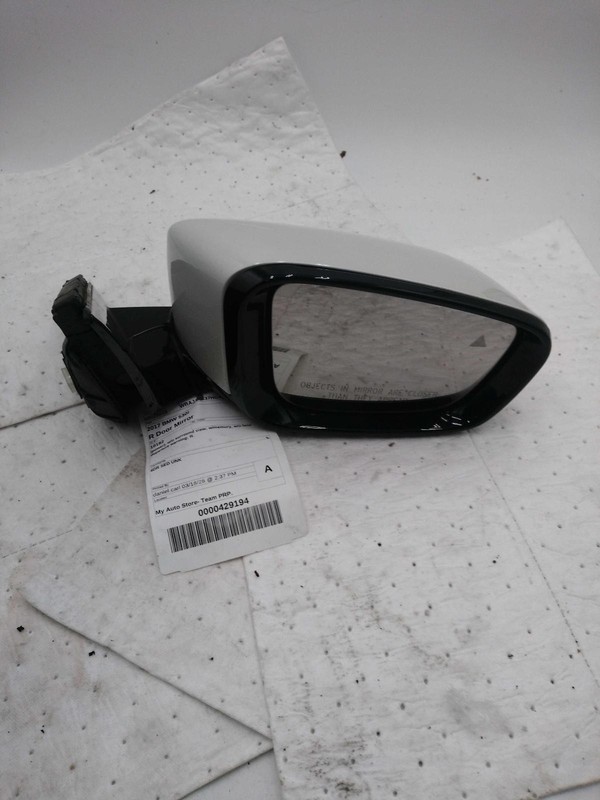 2017 BMW 530i Right Door Mirror Assembly White OEM 634903 122K Miles
