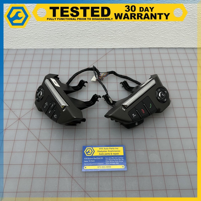 10-16 LAND ROVER LR4 STEERING WHEEL CRUISE PHONE VOLUME CONTROL SWITCH PAIR OEM