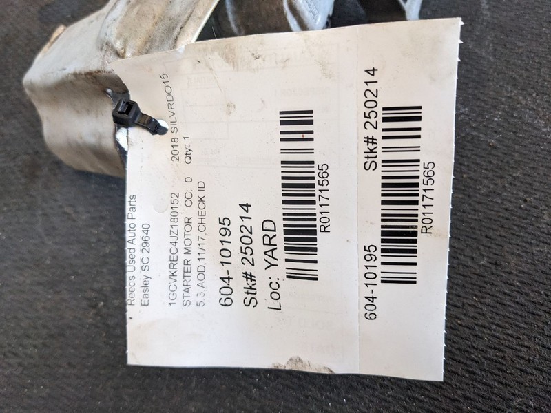Starter Motor ID 12655055 Fits 15-20 SUBURBAN 1500 1171565