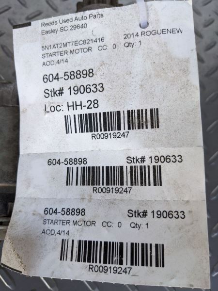 Starter Motor 4 Cylinder Fits 13-18 ALTIMA 919247