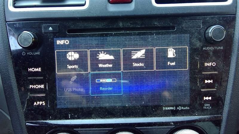 2016 Subaru Forester NON-NAV 86201SG660 Stereo Screen Menu Info Media Radio
