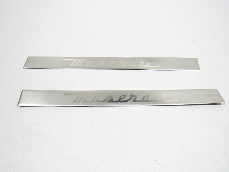 14-19 Maserati Quattroporte 2016 Front Door Sill Scuff Cover Trim Set 2 PCS ;:A