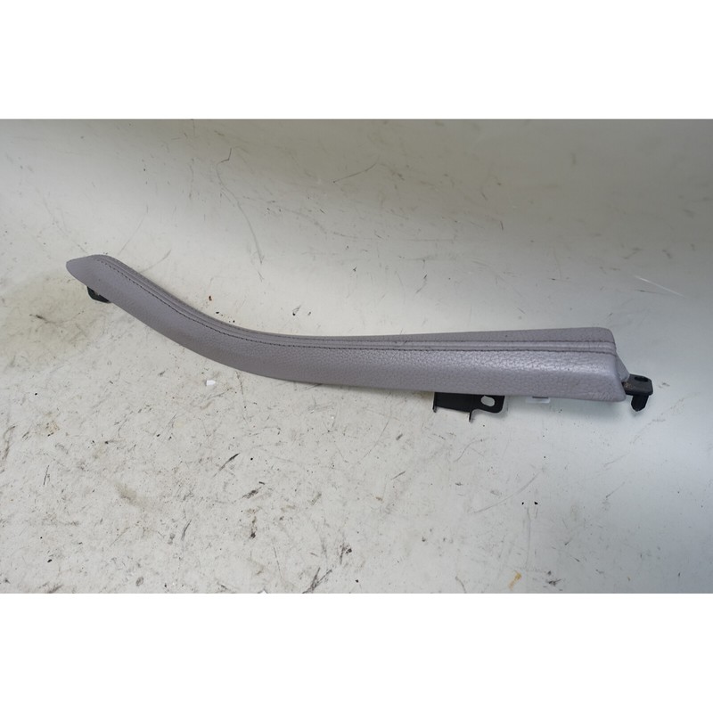 2011-2013 BMW F10 5-Series Front Center Armrest Strip Clamp Grey Leather OEM