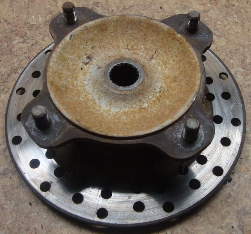 1990 Kawasaki KLF300 KLF 300 Bayou ATV Left Front Disk Brake Rotor Wheel Hub K10