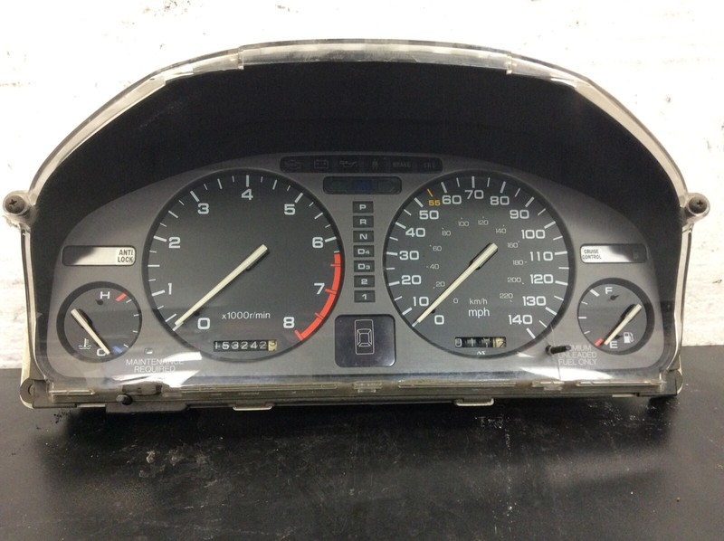 91-92 Legend 4DR AT Instrument Cluster Speedo Tacho Meter Gauges 153k Used OEM