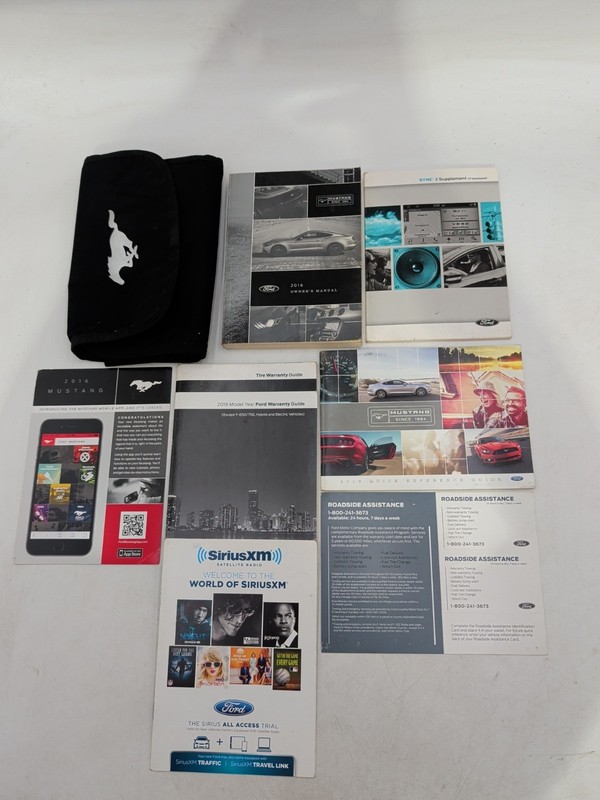 2016 Ford Mustang GT, Convertible Owners Manual Set with Sync 3 Plus Case