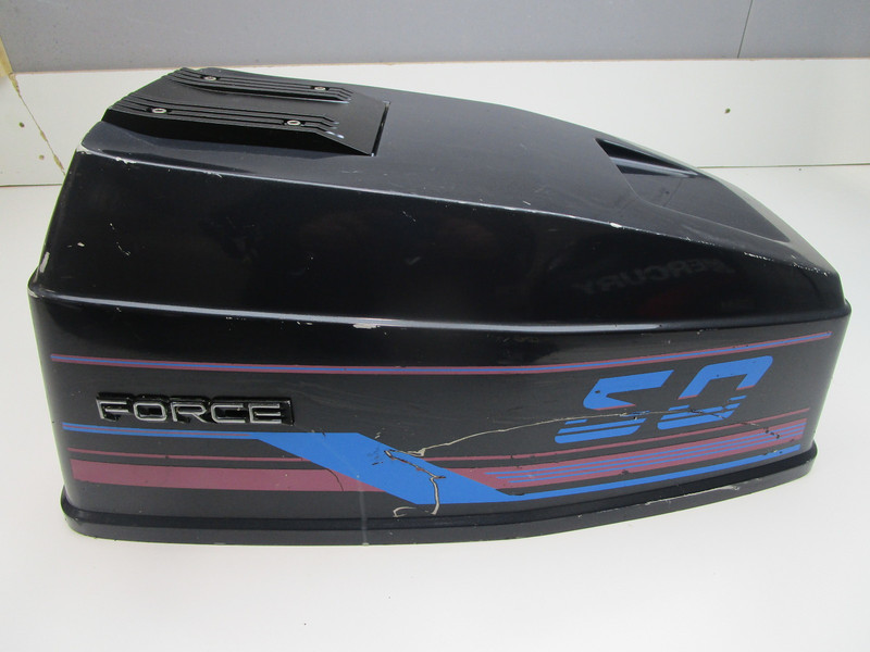 US Marine Force Outboard 50 Hp Boat Engine Cowling Cover Top Hood Cap 1980's