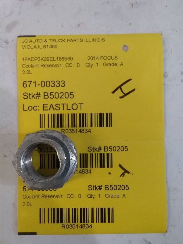 Coolant Reservoir Electric EV Fits 12-18 FOCUS 3514834