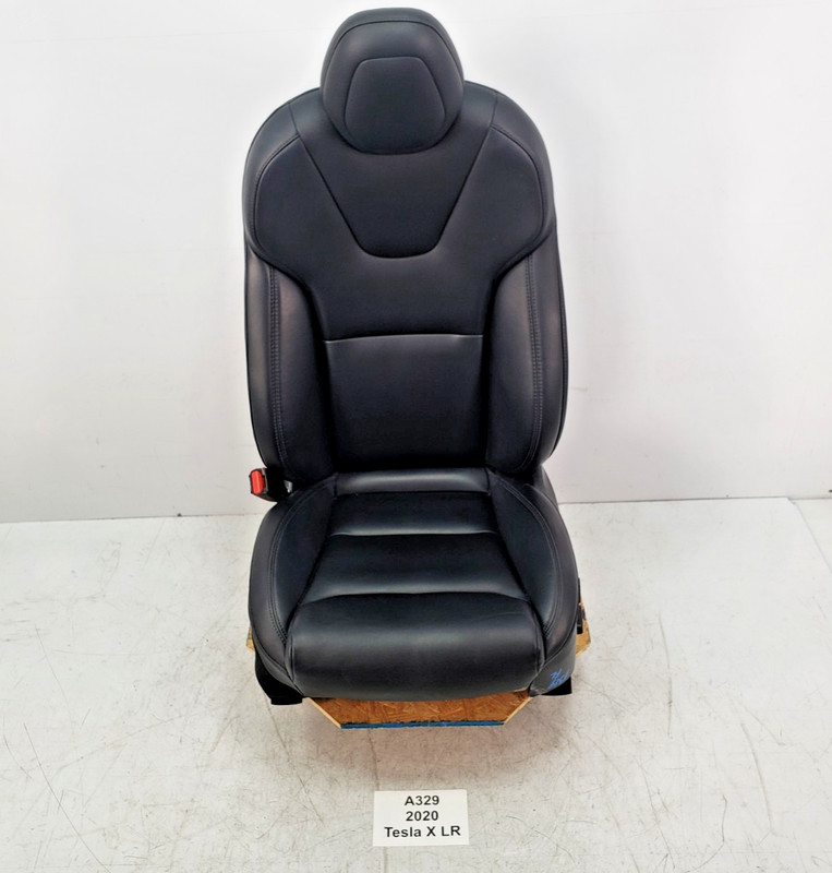 ✅ 2016-2020 Tesla Model X Front Left Driver Side Seat Leather Black Assy