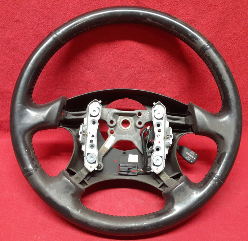 2000 2001 2002 2003 2004 2005 Subaru Steering Wheel Black Leather w/ Cruise