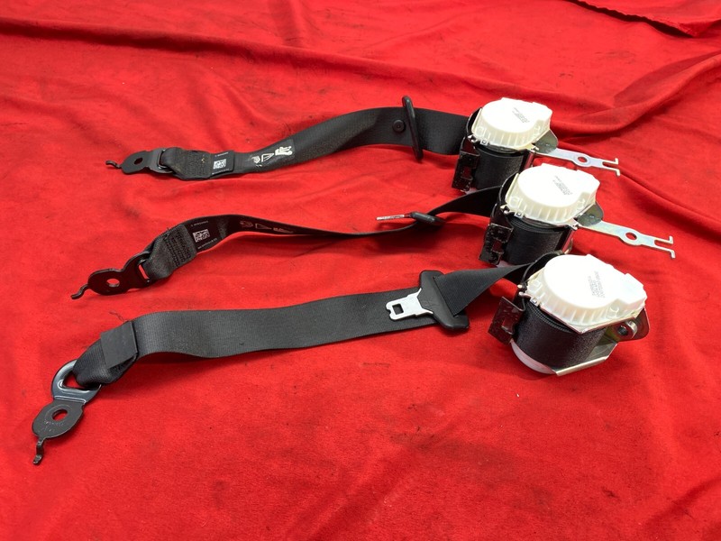 11-16 BMW F10 5 Series M5 Rear Left Right Upper Seatbelt Retractor Black Set OEM