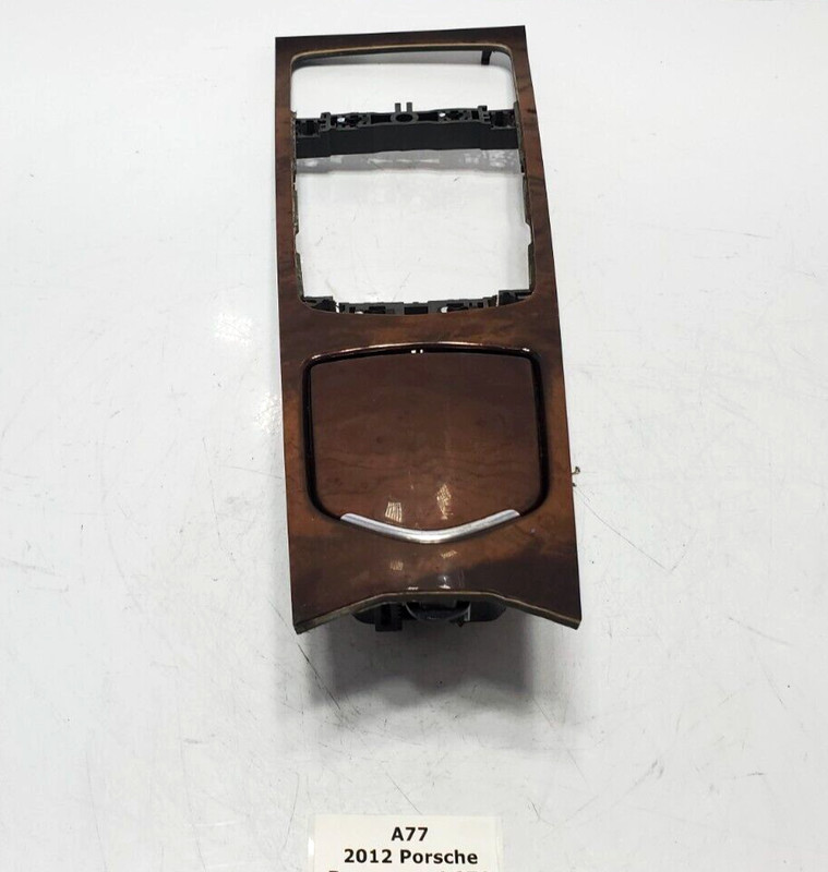 ✅ 10-16 OEM Porsche Panamera 970 Front Center Console Cup Holder Trim Wood NOTE*