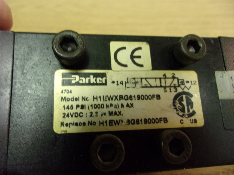 Parker H1EWXBG619000FB Pneumatic Valve 24VDC *FREE SHIPPING*