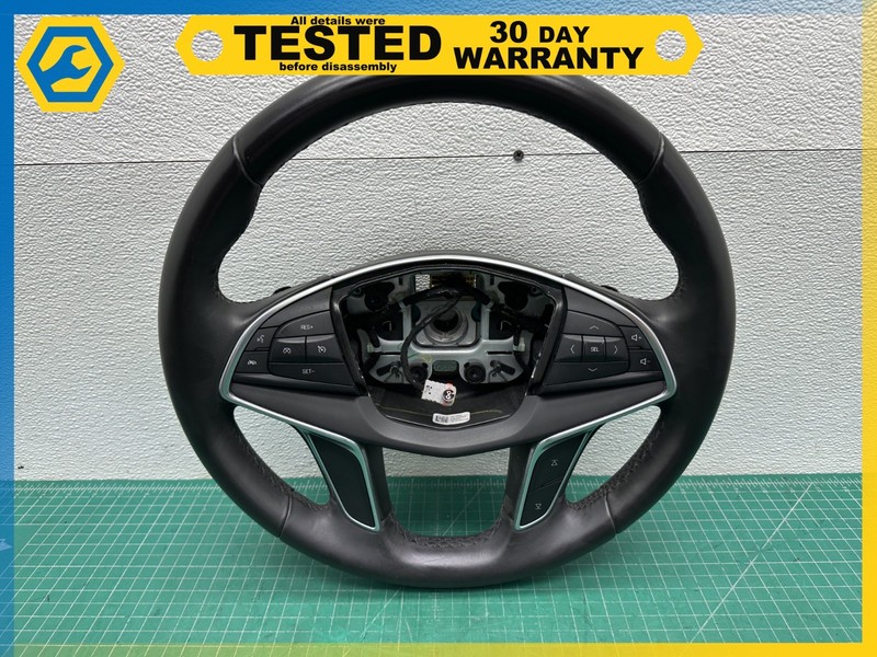 18-19 Cadillac XT5 STEERING WHEEL W/ SWITCHES AND SHIFT PADDLES OEM
