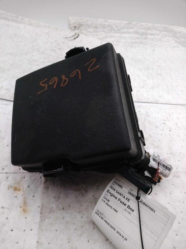 2018 Hyundai Santa Fe OEM Used Fuse Box 2.4L Grey 67000 Miles NJ25-26865-679539