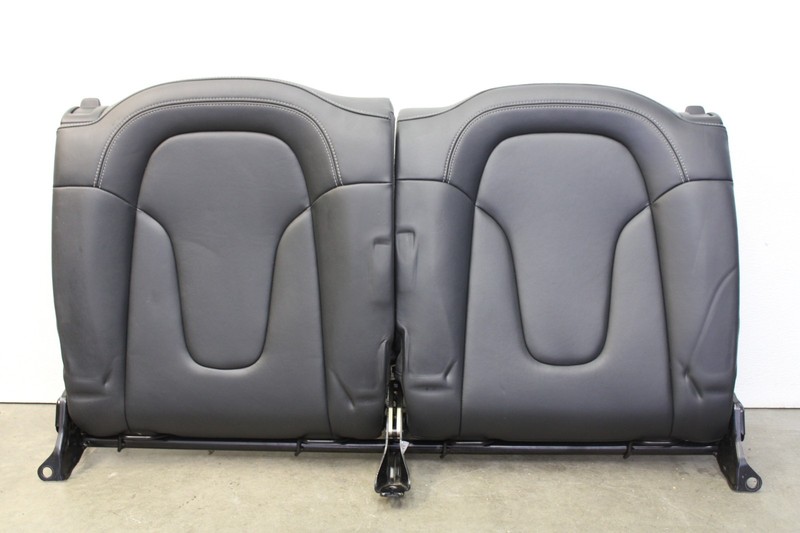 MK2 Audi TTS TTRS Black Leather Rear Seat Back Rests W/ Silver Stitch Oem 08-15