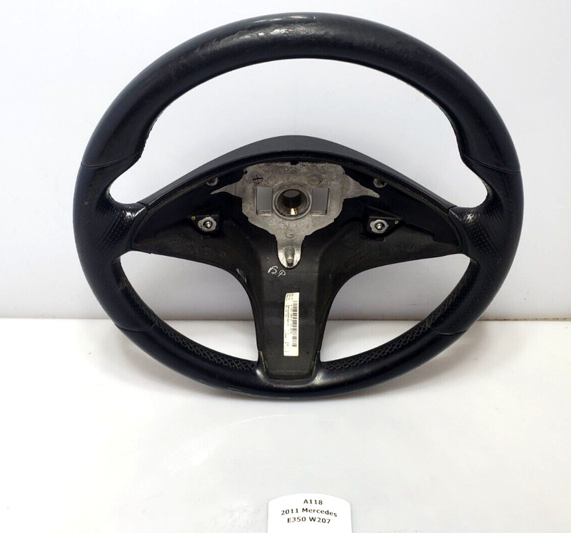 ✅ 2010-2011 OEM Mercedes W207 E350 E550 Leather Steering Wheel 3 Spoke Black