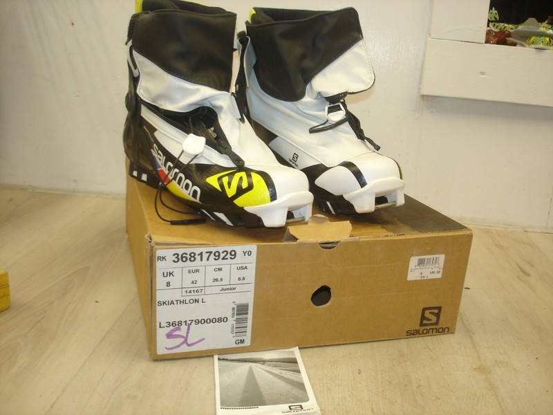 SALOMON SkiathlonCross Country Ski Boots Size USA8.5Eur 42 in box NICE