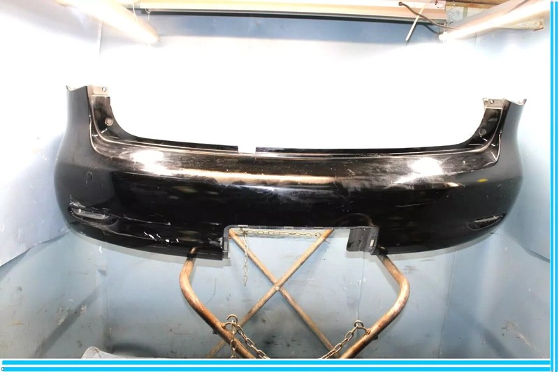 11-17 Infiniti QX56 QX80 Rear Bumper Cover W/O Park Assist Sensor Black OEM