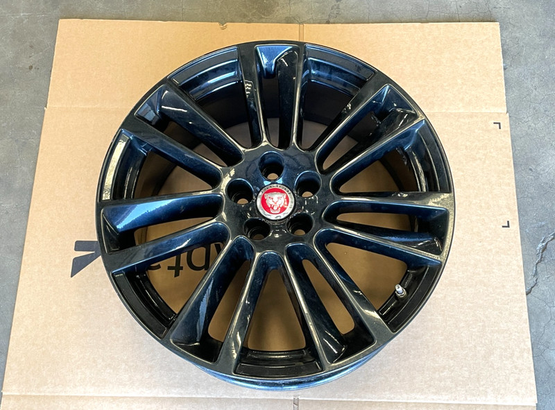 17 18 19 20 Jaguar F-Pace 19x8.5 Inch Wheel Rim 7 Spoke Black 1559 OEM