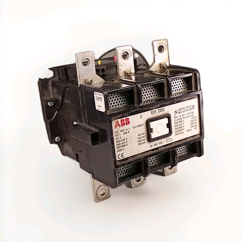 ABB EH 260 600V 300A 3-Pole Contactor (BROKEN MOUNTING FOOT)
