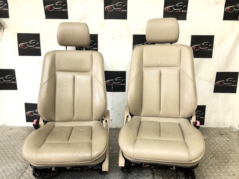 1994 - 2000 Mercedes Benz W202 C280 Front Seat Set Leather Beige Nice Oem