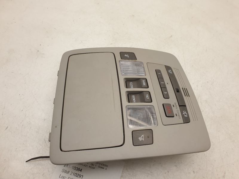 07-10 LEXUS ES350 GRAY FRONT OVERHEAD ROOF CONSOLE ASSEMBLY