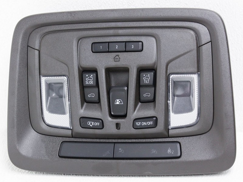 OEM Front Overhead Console for GMC Sierra, Chevy Silverado 84608567, Brown