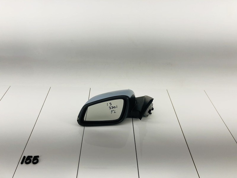 13-18 BMW 320I F30 LEFT DRIVER SIDE EXTERIOR REAR VIEW MIRROR LIQUID BLUE OEM