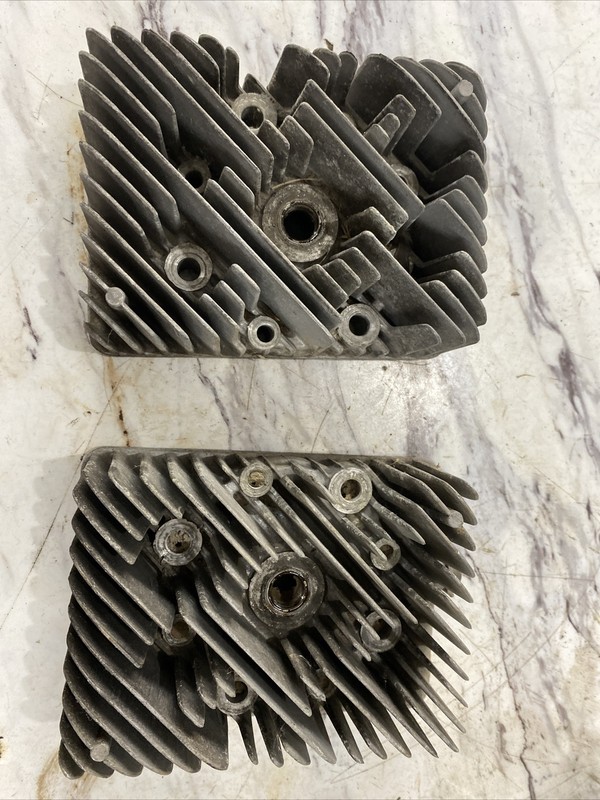 (2) 1974 1975 VintageSnowmobile John Deere JDX8 Motor Cylinder heads Good