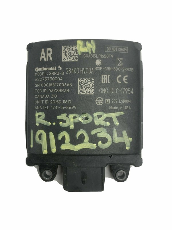 18 19 NISSAN ROGUE SOPORT RADAR UNIT, BLIND SPOT ALERT RIGHT SIDE OEM 284K0HV00A