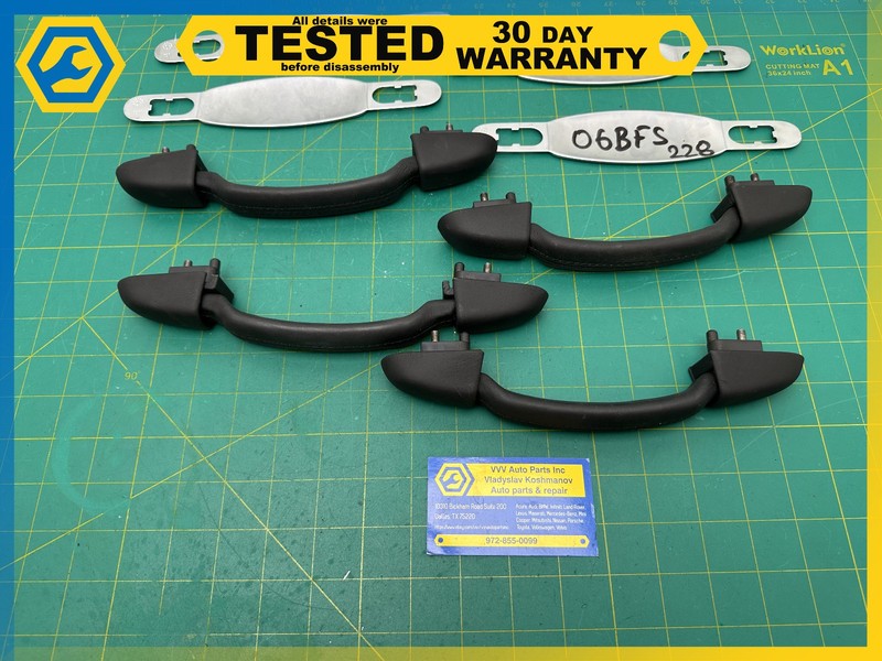 06-12 BENTLEY Flying Spur ROOF OVERHEAD GRAB HANDLE SET OF 4 OEM