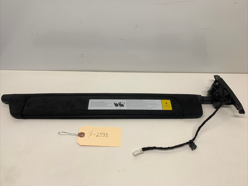TESLA MODEL X RIGHT PASSENGER SUNVISOR ULTRASUEDE BLACK 1108418-86-G 2593B104
