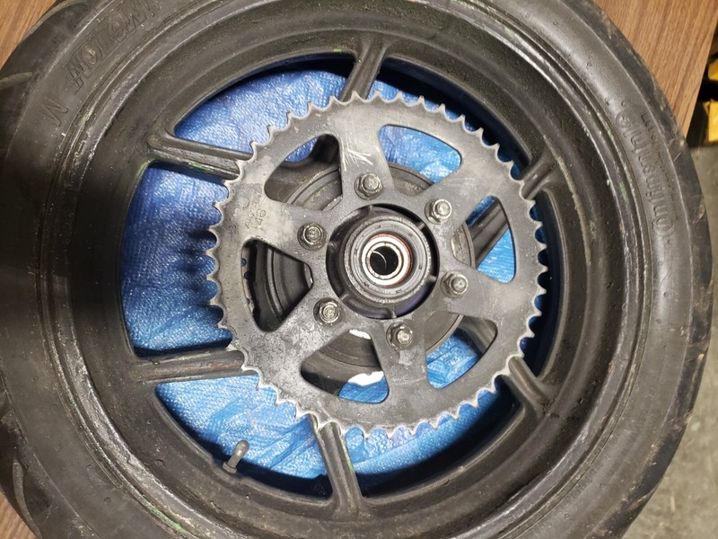 2009-2010 KAWASAKI EX650 650 NINJA STOCK OEM REAR WHEEL continental180/55/17zr