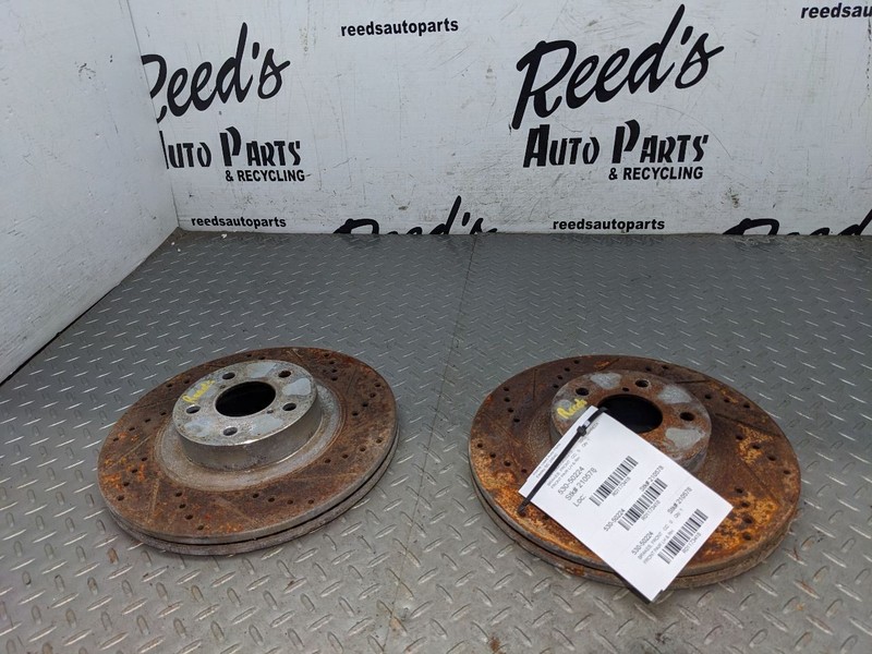 AFTERMARKET SLOTTED FRONT ROTOR ROTORS PAIR FIT 08-17 SUBARU WRX 1173418
