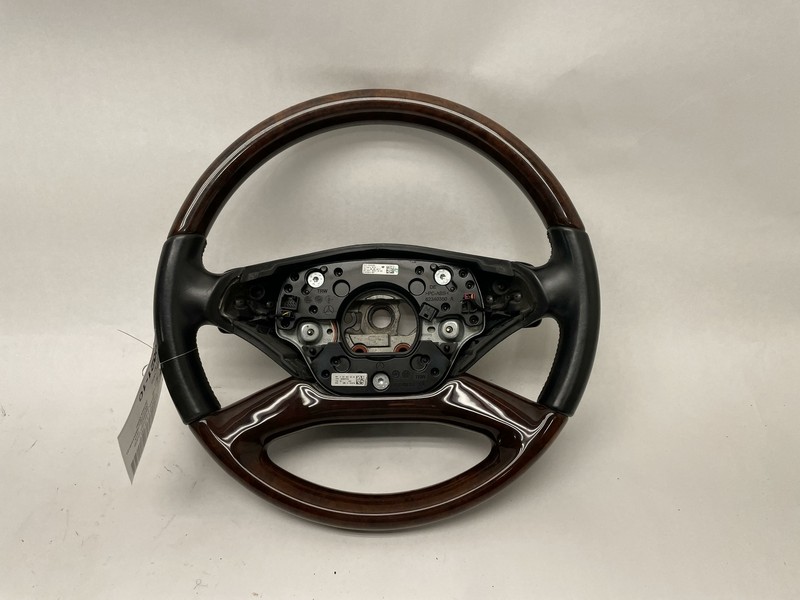 2010-2013 MERCEDES S-CLASS S550 STEERING WHEEL WOODGRAIN LEATHER BLACK OEM NICE