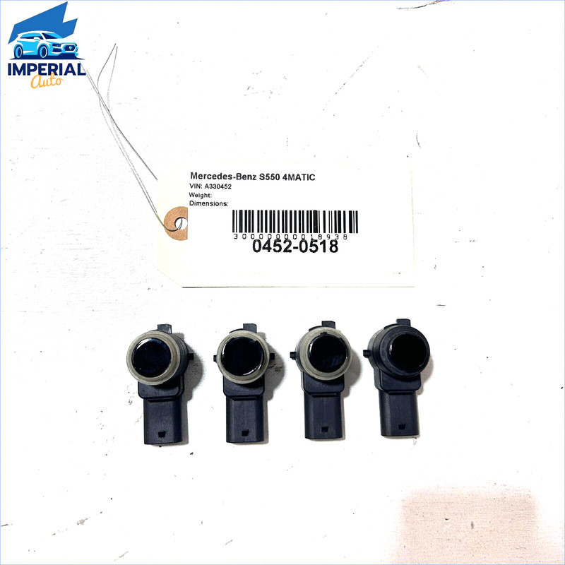 2010-2013 Mercedes W221 S550 Rear Bumper Parking Sensor PDC Black SET OF 4 OEM