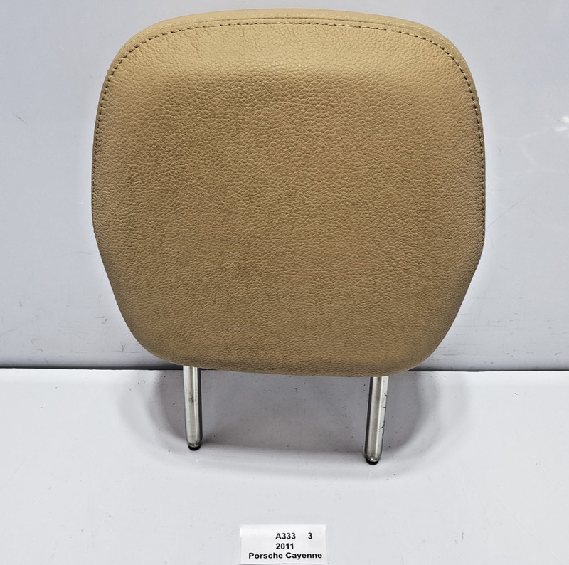 ✅ 11-18 OEM Porsche Cayenne 958 Rear Right Pasenger Seat Headrest Leather Beige*