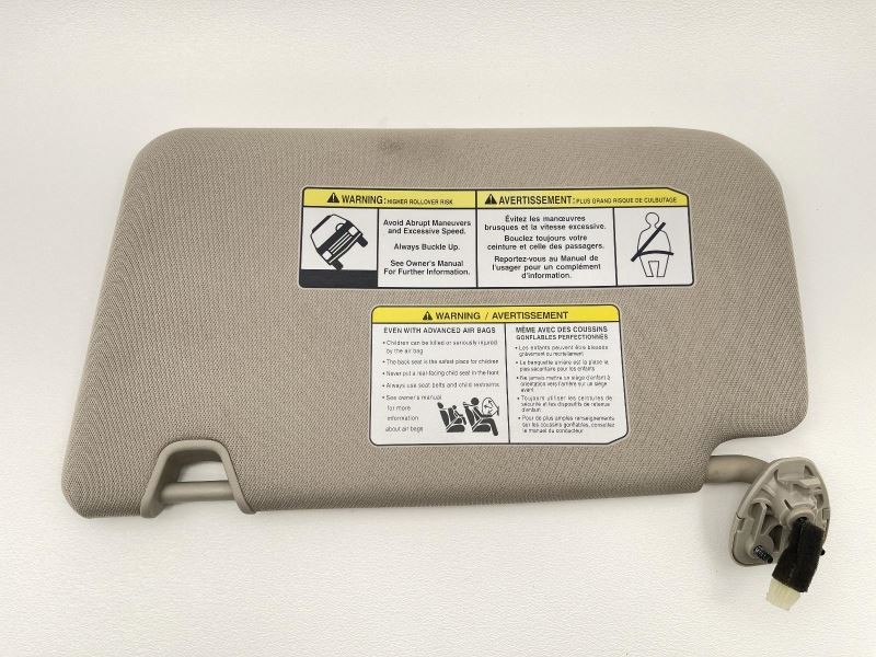 2018-2020 NISSAN ROGUE LEFT SUN VISOR GRAY TC:G 31K 49280
