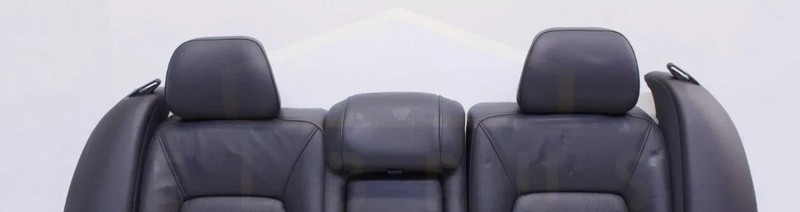 1999 - 2010 VOLVO S80 REAR OUTER CENTER CHARCOAL LEATHER HEADREST SET OF 3 OEM