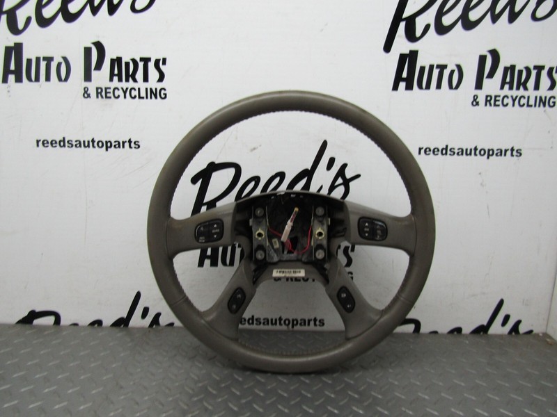 03-06 Chevrolet Tahoe Suburban Yukon Escalade Steering Wheel Black Leather OEM