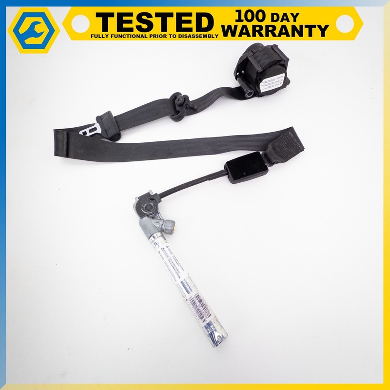 12-19 FIAT 500 FRONT LEFT DRIVER SIDE SEAT BELT RETRACTOR BLACK W/ ANCHOR OEM