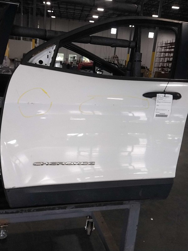 2016 Jeep Cherokee Front Left Door White Used DENT 91000 Miles OEM Part