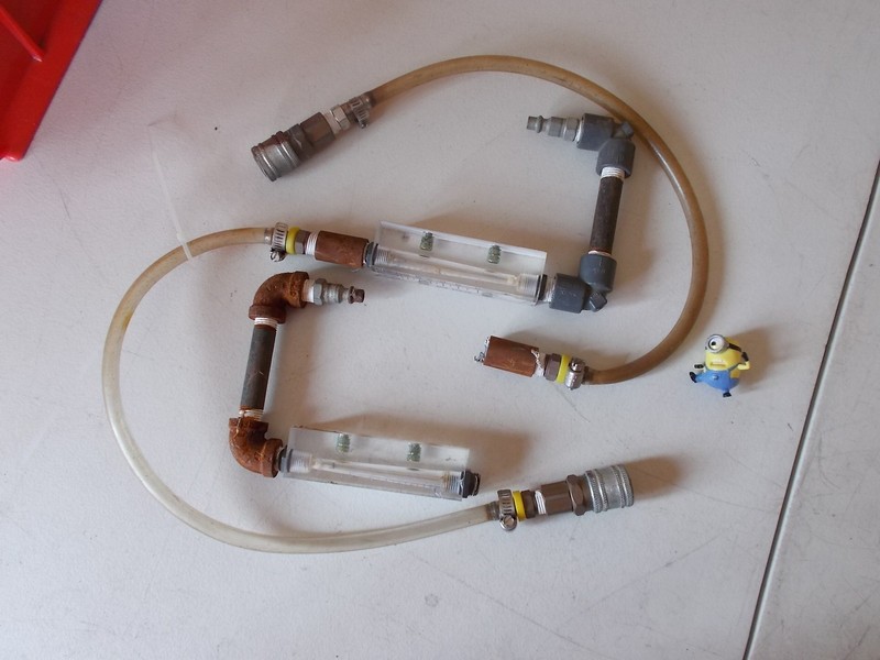 Key Instruments SCFH Air Gauges with Hoses and Ends, Lot of 2 *FREE SHIPPING*