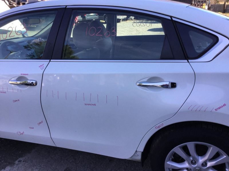2013-2018 Nissan Altima Left Driver Side Rear Door White Small Scratches